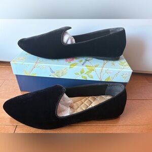 Birdie’s Black Velvet Women's Loafers